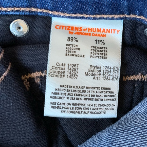 Citizens of Humanity Dylan Drop Rise Cropped jeans size 25 - Picture 7 of 8